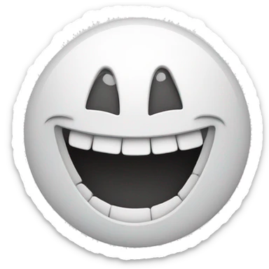 Smiling face with lots of teeth sticker