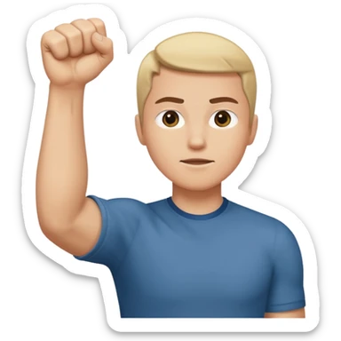 Bras tendu à l’horizontal avec le point fermé sticker