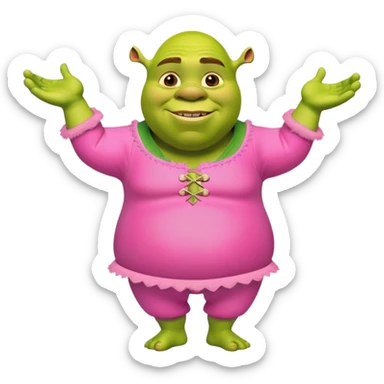 shrek shrek shrek in pink sticker