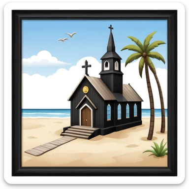 beach church sticker