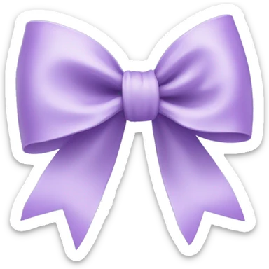 pastel purple ribbon bow sticker