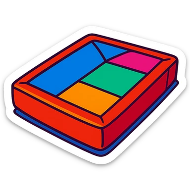 vibrant toon style crash mat with exaggerated colors sticker