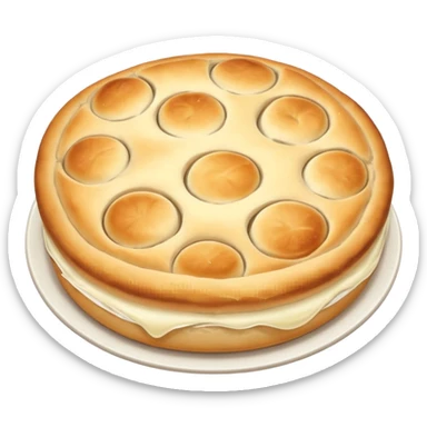 round focaccia classic white sticker