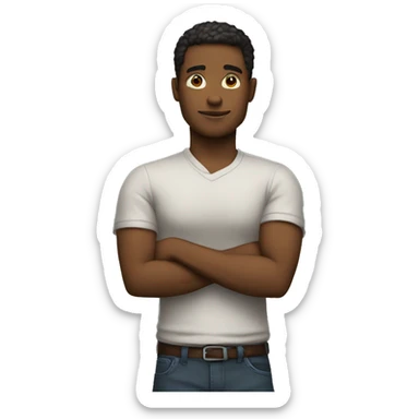 person crossing arms in x no sticker