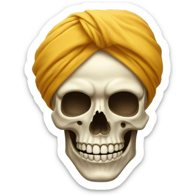Skull with turban sticker
