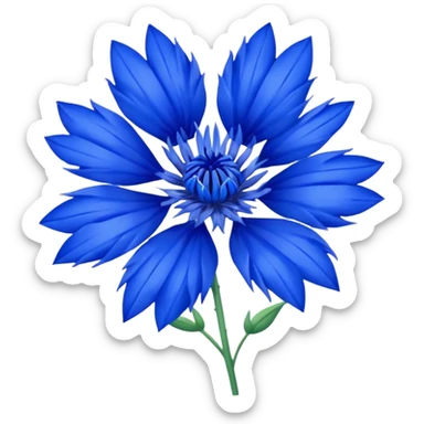blue cornflower heart emoji sticker