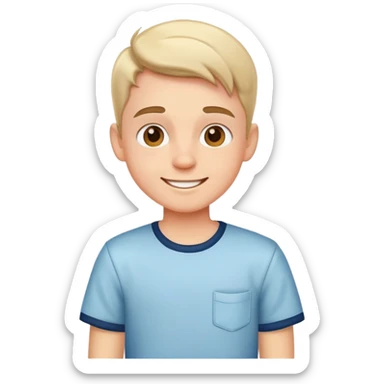 happy boy in stylish shirt sticker