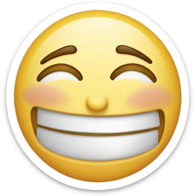 Tired happy face sticker