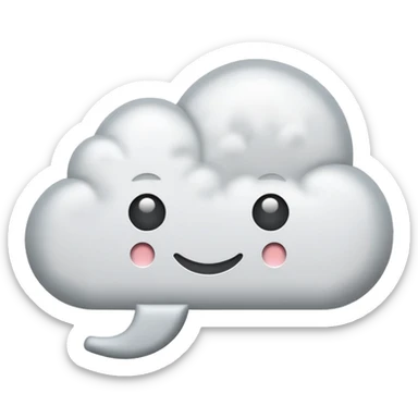 cloud-shaped speech bubble emoji with three dots in the center symbolizing writing, representing a post caption as a comment sticker