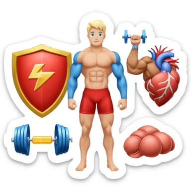 Create a beautiful infographic showing all the effects of BCAAs using symbols. 1 Valine - Protects muscles from breakdown. Isoleucine - Energy, increases endurance. Leucine - Improves protein synthesis, activates (mTor) and helps muscle recovery. sticker