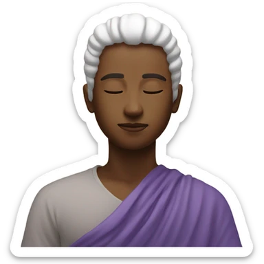 meditation with energy sticker