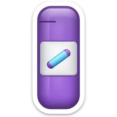 Pill purple sticker