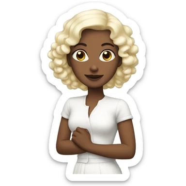 White coquettes  sticker