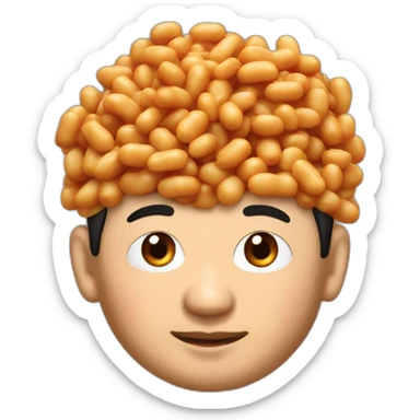 Xi Jinping with baked beans on head sticker
