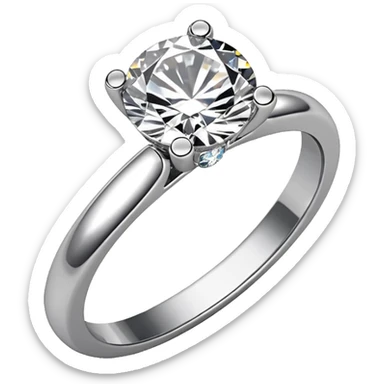 glitter white diamond married ring sticker