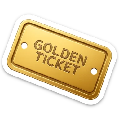 golden ticket  sticker