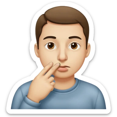 weird person picking their nose sticker