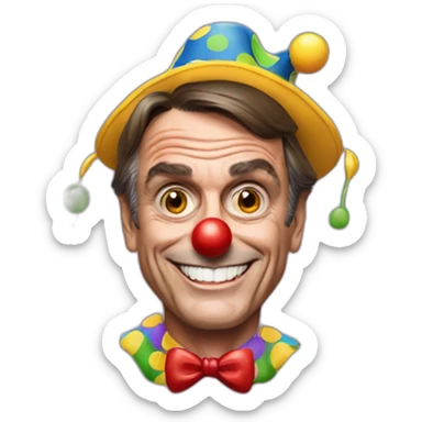 Jair Bolsonaro dressing as a clown sticker