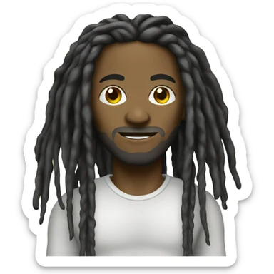 Jamaican with long dreads sticker