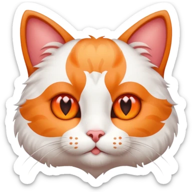 Cat with heart eyes sticker