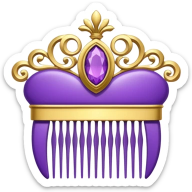 purple royal comb sticker