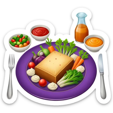fancy fine dining meal sticker