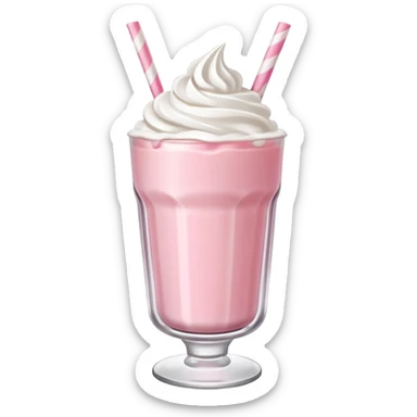 Strawberry milkshake sticker