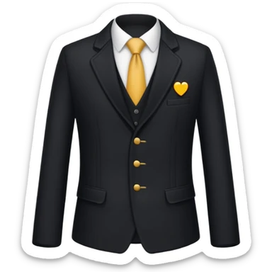 chaqueta de traje negra de lana sticker