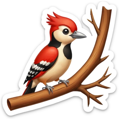 Woodpecker giving a thumbs-up up sticker