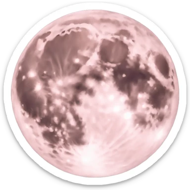Light pink full moon sticker