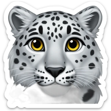 A snow leopard mother sticker