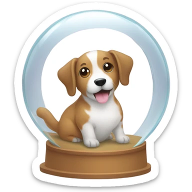 Dog in hamster ball sticker