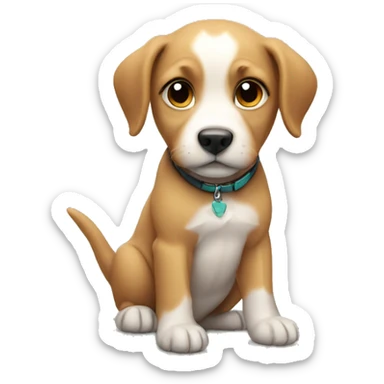 Puppy with fins sticker