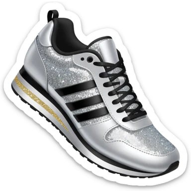 glitter running shoes sticker
