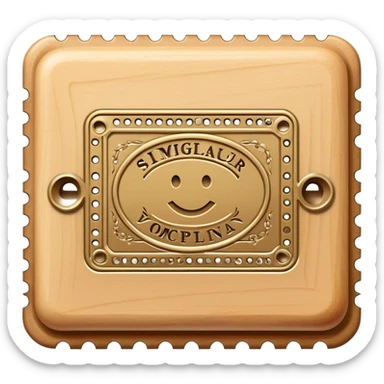 A singular Stamp is a small piece of paper or adhesive material used as evidence of payment for postage, often decorative sticker