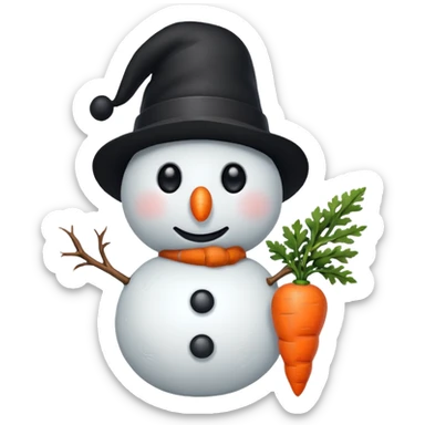 Cross eye snowman sticker