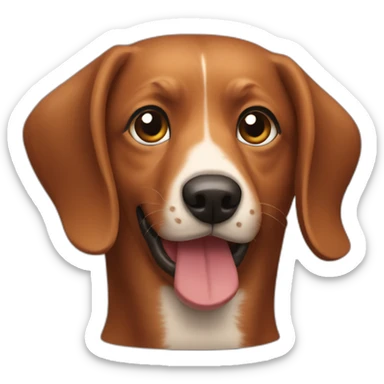 Perro salchicha  marrón  sticker