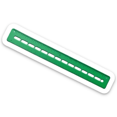 green ruler sticker