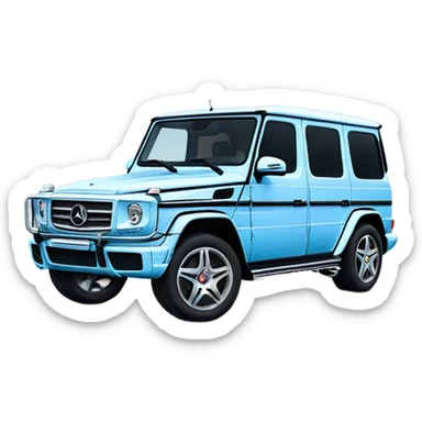 Light blue Mercedes G wagon sticker
