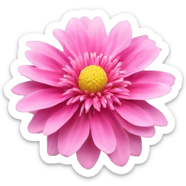 dahlie pink flower sticker