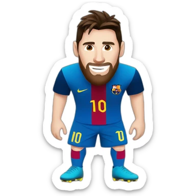 Messi con el mundial sticker