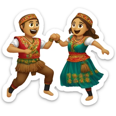 Bulgarian horo pair dance sticker
