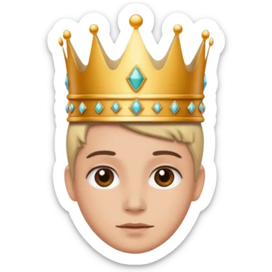 with crown please sticker