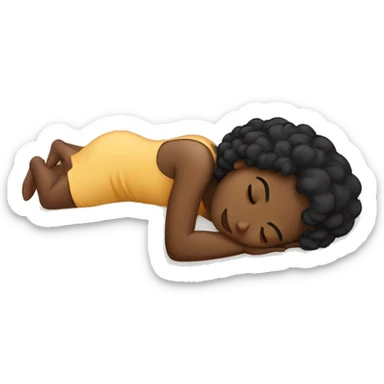a black girl sleeping sticker