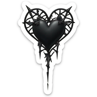 Goth heart  sticker