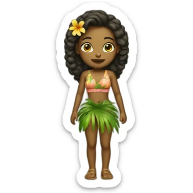 tropic island girl sticker