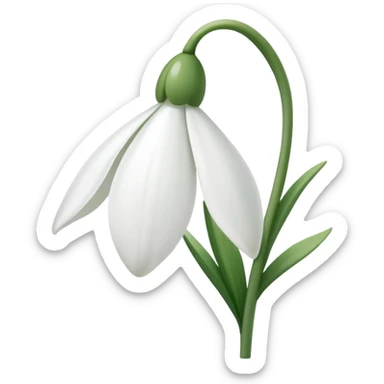 snowdrop flower sticker