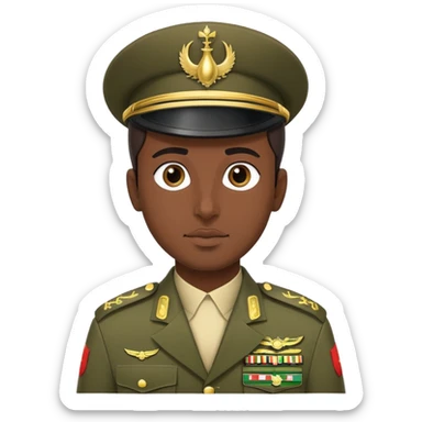 Saudi Arabian soldier in traditional military uniform sticker