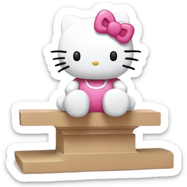 Hello-kitty hello-kitty doing split sticker