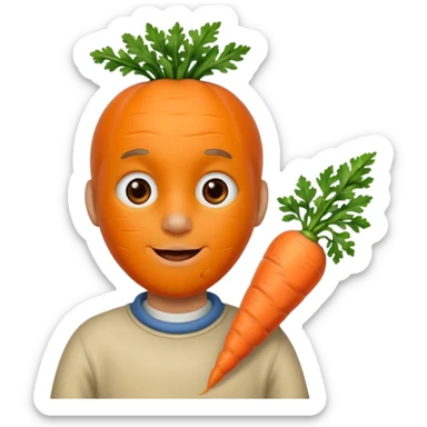 Grugu qui mange une carotte sticker